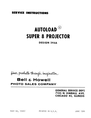 Bell & Howell projector 346a